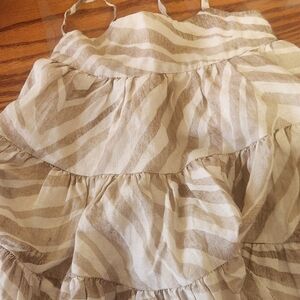 Banana Republic Zebra Print Kids Dress in Cream and Brown Worn Once